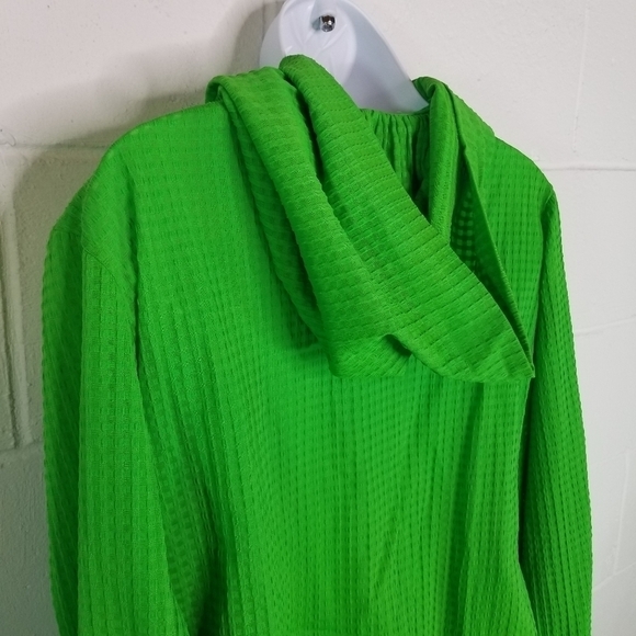 Vtg 60s Lord & Taylor kelly green hooded lightweight jacket - Picture 8 of 11